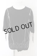 CIVARIZE / レースアップZIPデザインビッグTシャツ F ブラック O-24-06-17-003-CI-ts-YM-OS