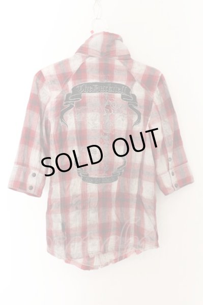 画像2: MIDAS / スクロールラベル刺繍チェックシャツ 1 レッド O-24-06-17-028-MI-sh-YM-OS (2)