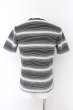 画像2: NEW GENTLEMAN / 立体ボーダーVネックTシャツ 3 ブラックｘホワイト O-24-06-17-030-NE-ts-YM-ZT291 (2)