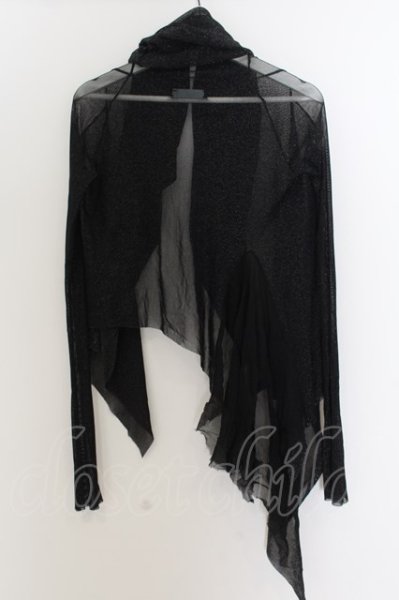 画像6: IFSIXWASNINE / WILD HORSE/MINI　グリッターメッシュカーディガン 0 ブラックｘシルバー O-24-06-23-012-IF-to-YM-ZT147 (6)