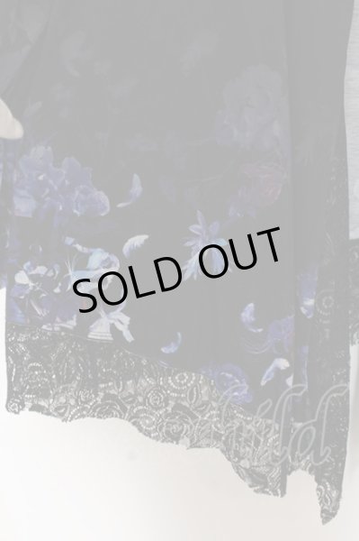 画像2: CIVARIZE / Angerレイヤードレーストッパーフラワーカーディガン 46 ブラックｘブルー O-24-06-23-013-CI-to-YM-OS (2)