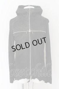 14th Addiction / ROYAL FLASH別注 CROSS ZIP HOODIE JKT　デストロイレザージャケット 2 ブラック O-24-06-23-018-14-ou-YM-OS