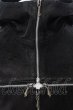 画像2: 14th Addiction / ROYAL FLASH別注 CROSS ZIP HOODIE JKT　デストロイレザージャケット 2 ブラック O-24-06-23-018-14-ou-YM-OS (2)
