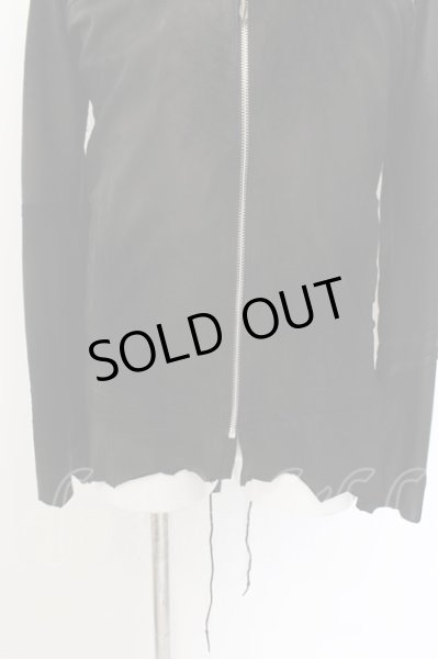 画像3: 14th Addiction / ROYAL FLASH別注 CROSS ZIP HOODIE JKT　デストロイレザージャケット 2 ブラック O-24-06-23-018-14-ou-YM-OS (3)