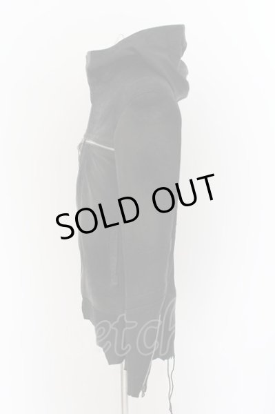 画像4: 14th Addiction / ROYAL FLASH別注 CROSS ZIP HOODIE JKT　デストロイレザージャケット 2 ブラック O-24-06-23-018-14-ou-YM-OS (4)