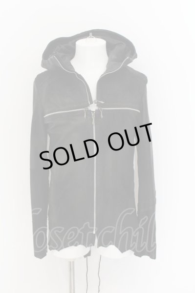 画像7: 14th Addiction / ROYAL FLASH別注 CROSS ZIP HOODIE JKT　デストロイレザージャケット 2 ブラック O-24-06-23-018-14-ou-YM-OS (7)