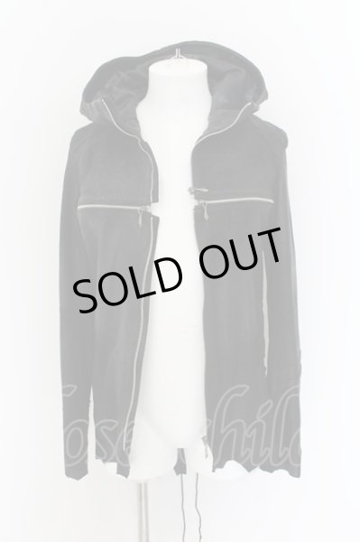 画像8: 14th Addiction / ROYAL FLASH別注 CROSS ZIP HOODIE JKT　デストロイレザージャケット 2 ブラック O-24-06-23-018-14-ou-YM-OS (8)