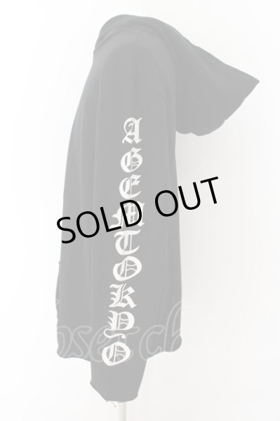 画像2: A’GEM / アームプリント裁断パーカー  ブラック O-24-06-23-024-AG-to-YM-ZT247 (2)