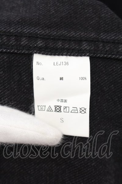 画像4: LEGENDA / デストロイロングデニムジャケット　Gジャン S ブラック O-24-06-23-027-LE-ja-YM-ZT203 (4)