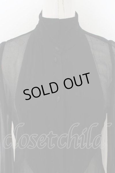 画像2: IFSIXWASNINE / TXS-4W　ピーコック袖バルーン シャツ 0（レディース） ブラック O-24-06-23-001-IF-sh-YM-OS (2)