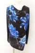 画像1: CIVARIZE / フラワー総柄ドレープカットソー 44 ブラックｘブルー O-24-06-23-032-CI-to-YM-OS (1)