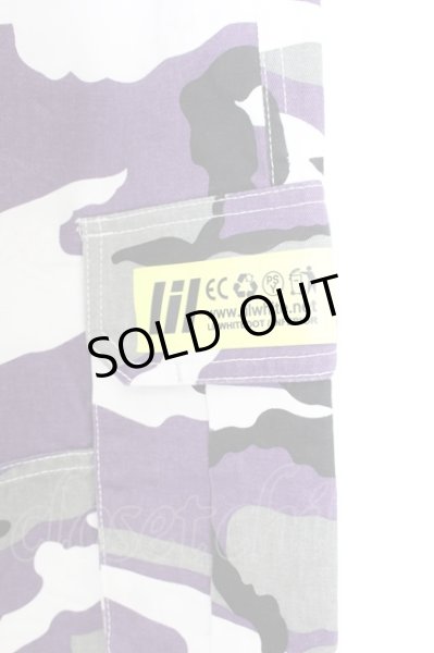 画像2: LILWHITEDOT / カモフラショートパンツ  パープル O-24-06-23-036-LW-pa-YM-OS (2)