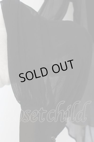 画像3: IFSIXWASNINE / TXS-4W　ピーコック袖バルーン シャツ 0（レディース） ブラック O-24-06-23-001-IF-sh-YM-OS (3)