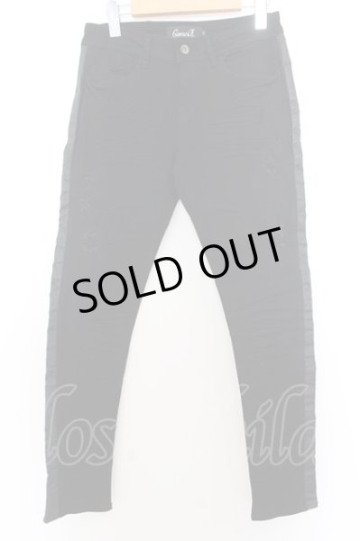 画像1: CavariA / サイドラインストレッチスキニーデニムパンツ 42 ブラック O-24-06-23-062-Ca-pa-YM-ZT267 (1)