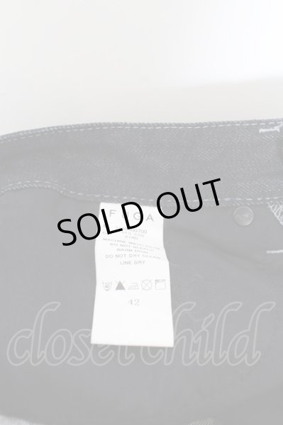 画像3: FUGA / Strategy銀糸使いコーティングデニムパンツ 42 ブラック O-24-06-23-063-FU-pa-YM-ZT267 (3)