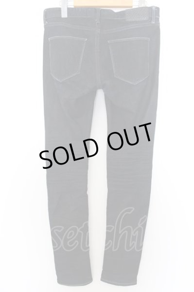 画像2: FUGA / OUT OF BOUNDS コーティングデニムストレッチスキニーパンツ 42 ブラック O-24-06-23-065-FU-pa-YM-ZT267 (2)