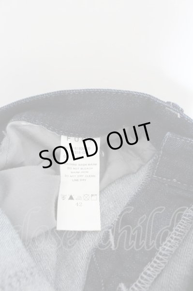 画像3: FUGA / OUT OF BOUNDS コーティングデニムストレッチスキニーパンツ 42 ブラック O-24-06-23-065-FU-pa-YM-ZT267 (3)