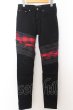 画像1: CavariA / パッチデザインストレッチスキニーパンツ 44 ブラックｘレッド O-24-06-23-073-Ca-pa-YM-ZT0626 (1)