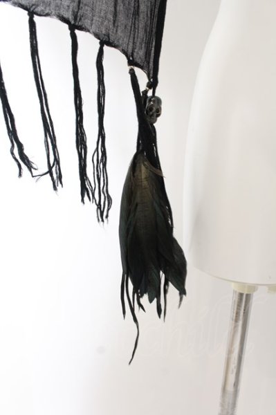 画像2: KMRii / フェザーストール  ブラック O-24-06-23-075-KM-za-YM-ZT247 (2)