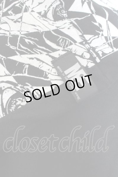 画像2: M:E（エムイー） / 総柄ワイドスヌード  ブラックｘホワイト O-24-06-23-076-ME-za-YM-OS (2)