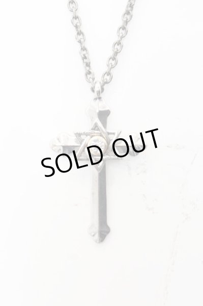 画像1: CIVARIZE / ロングクロスネックレス  シルバー（ユーズド） O-24-06-23-081-CI-ac-YM-ZT471 (1)