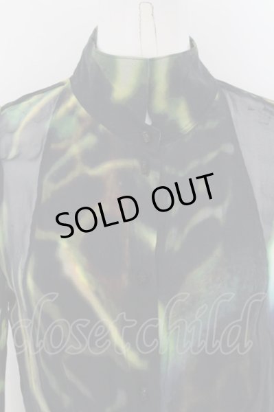 画像2: IFSIXWASNINE / TXS-4/W　バルーン袖シャツ 1（レディース） グリーンｘイエロー O-24-06-23-008-IF-sh-YM-OS (2)