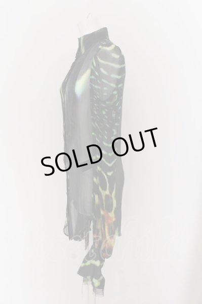 画像3: IFSIXWASNINE / TXS-4/W　バルーン袖シャツ 1（レディース） グリーンｘイエロー O-24-06-23-008-IF-sh-YM-OS (3)