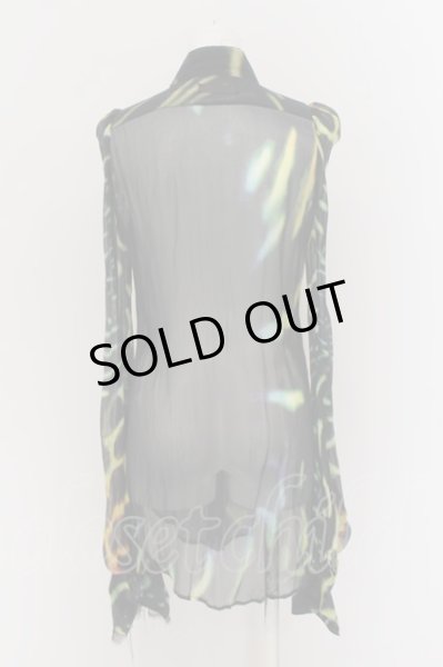 画像4: IFSIXWASNINE / TXS-4/W　バルーン袖シャツ 1（レディース） グリーンｘイエロー O-24-06-23-008-IF-sh-YM-OS (4)