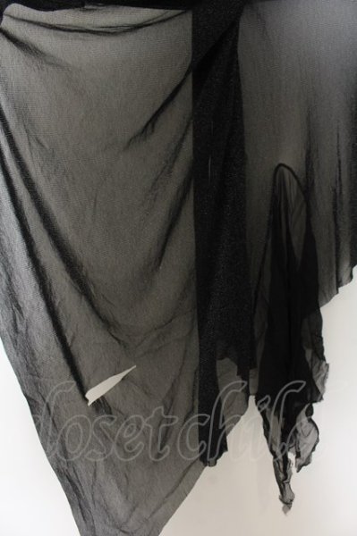 画像3: IFSIXWASNINE / WILD HORSE/MINI　グリッターメッシュカーディガン 0 ブラックｘシルバー O-24-06-23-012-IF-to-YM-ZT147 (3)