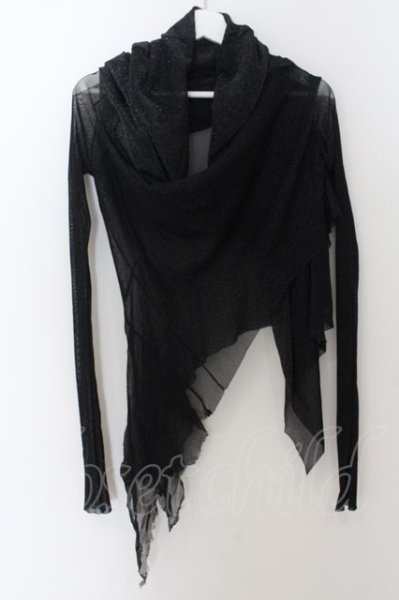 画像4: IFSIXWASNINE / WILD HORSE/MINI　グリッターメッシュカーディガン 0 ブラックｘシルバー O-24-06-23-012-IF-to-YM-ZT147 (4)