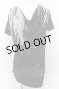 CIVARIZE / Abuse ドレープTシャツ 46 ブラック O-24-06-27-004-CI-ts-YM-OS