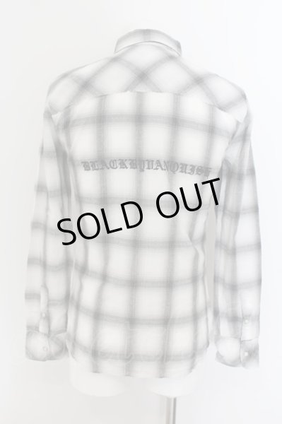 画像2: Black by VANQUISH / 切りっぱなしタータン裏刺繍ウエスタンシャツ S グレー O-24-06-27-035-Bl-sh-YM-ZT204 (2)