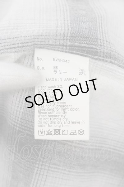 画像3: Black by VANQUISH / 切りっぱなしタータン裏刺繍ウエスタンシャツ S グレー O-24-06-27-035-Bl-sh-YM-ZT204 (3)