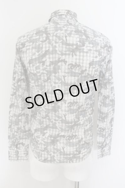 画像2: Black by VANQUISH / カモフラギンガムシャツ S グレー O-24-06-27-036-Bl-sh-YM-ZT204 (2)