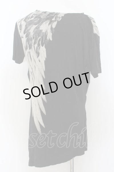 画像2: CIVARIZE / Abuse ドレープTシャツ 46 ブラック O-24-06-27-004-CI-ts-YM-OS (2)