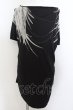 画像1: CIVARIZE / Abuse チェーン付きドレープTシャツ 46 ブラック O-24-06-27-005-CI-ts-YM-OS (1)