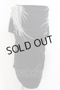 CIVARIZE / Abuse チェーン付きドレープTシャツ 46 ブラック O-24-06-27-005-CI-ts-YM-OS