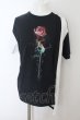 画像1: JOHNNY WOLF / SMOKE ROSE ビッグシルエットTシャツ 1-2 ホワイトｘブラック O-24-06-27-066-JO-ts-YM-OS (1)