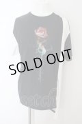 JOHNNY WOLF / SMOKE ROSE ビッグシルエットTシャツ 1-2 ホワイトｘブラック O-24-06-27-066-JO-ts-YM-OS