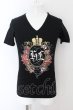 画像1: BUFFALO BOBS / エンブレムVネックTシャツ 1 ブラック O-24-06-27-067-BU-ts-YM-ZT0724 (1)
