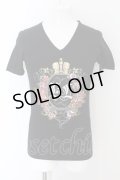 BUFFALO BOBS / エンブレムVネックTシャツ 1 ブラック O-24-06-27-067-BU-ts-YM-ZT0724