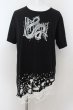 画像1: CIVARIZE / オパールレイヤードBIG Tシャツ 44 ブラックxホワイト O-24-06-27-069-CI-ts-YM-OS (1)