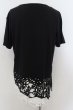 画像2: CIVARIZE / オパールレイヤードBIG Tシャツ 44 ブラックxホワイト O-24-06-27-069-CI-ts-YM-OS (2)