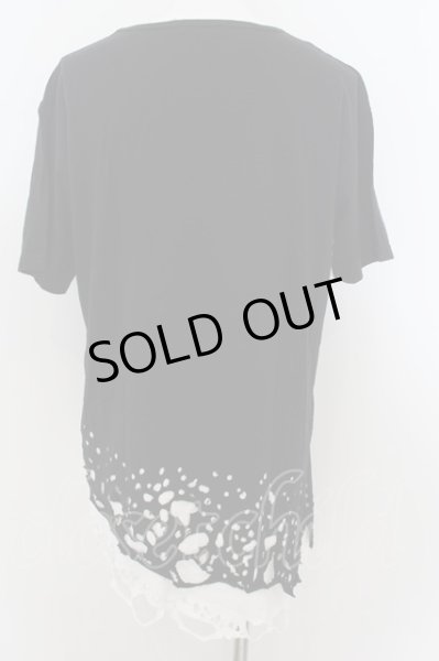 画像2: CIVARIZE / オパールレイヤードBIG Tシャツ 44 ブラックxホワイト O-24-06-27-069-CI-ts-YM-OS (2)