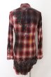 画像2: CIVARIZE / Gravitate ペンキ散らし加工チェックワッシャーロングシャツ 46 レッド O-24-06-27-074-CI-sh-YM-OS (2)