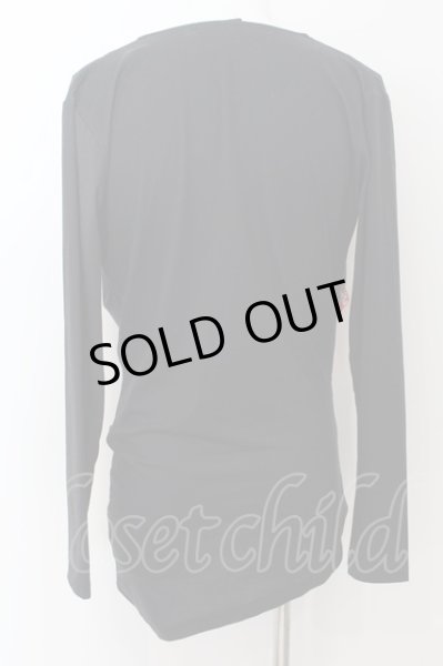 画像2: CIVARIZE / Mover プリンテッドドレープカットソー 44 ブラックｘレッド O-24-06-27-087-CI-to-YM-OS (2)