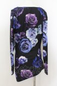 画像2: CIVARIZE / フラワー総柄ドレープカットソー 44 ブラックｘブルー O-24-06-27-093-CI-to-YM-OS (2)