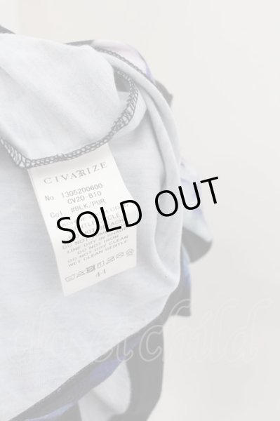 画像3: CIVARIZE / フラワー総柄ドレープカットソー 44 ブラックｘブルー O-24-06-27-093-CI-to-YM-OS (3)