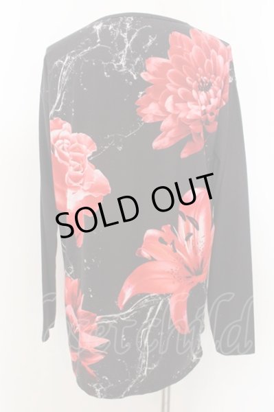 画像2: CIVARIZE / フラワー総柄ドレープカットソー 44 ブラック O-24-06-27-096-CI-to-YM-OS (2)