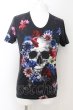 画像1: CIVARIZE / 転写スカルフラワーTシャツ 44 ブラック O-24-06-27-107-CI-ts-YM-OS (1)